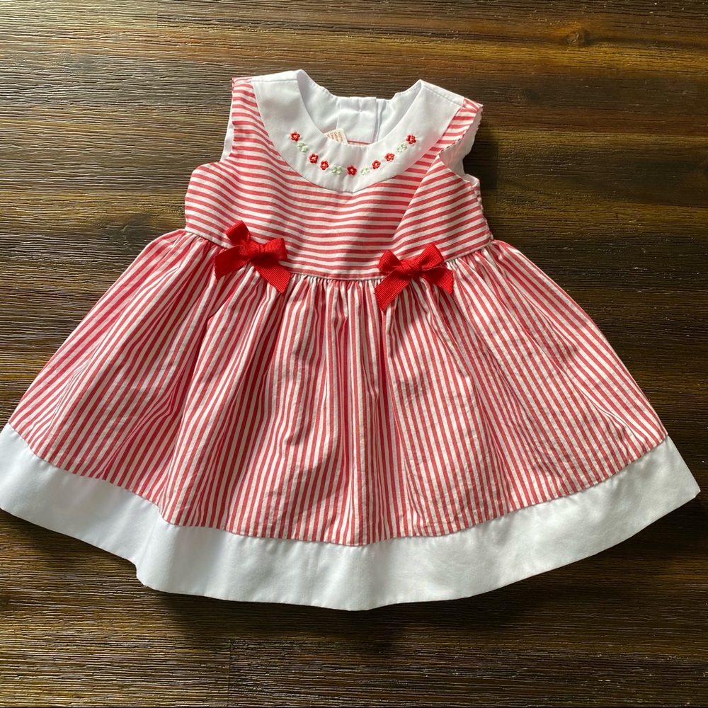 Boutique Karela Red & White Dress 12 Months